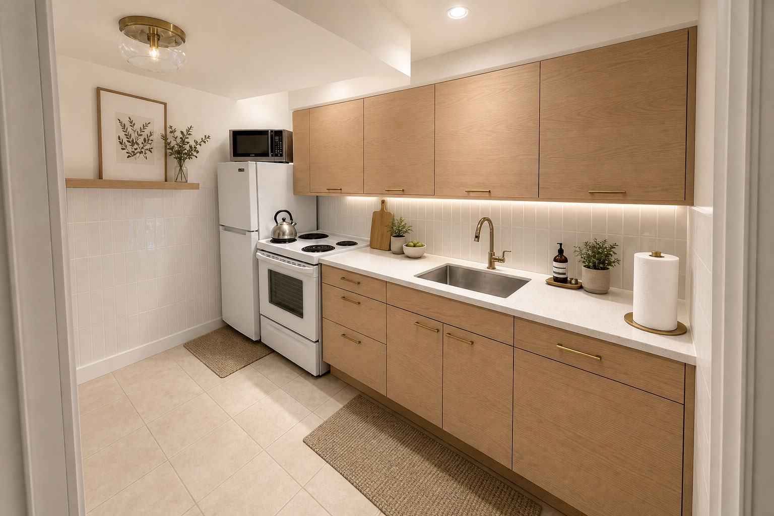 AI-rendered preview of a finished kitchen renovation