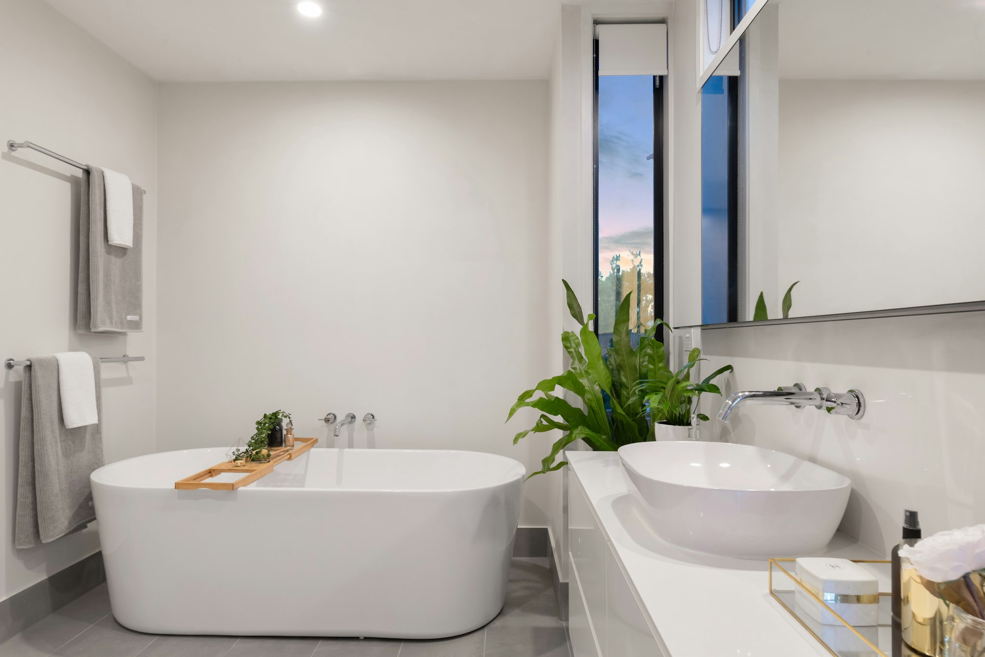 Spa-style bathroom
