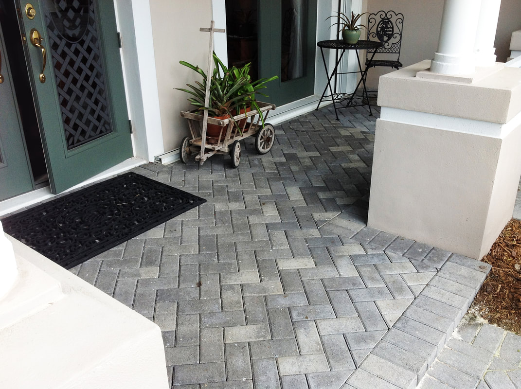 Paver entrance walkway